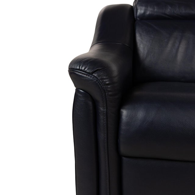 9705 Leather Four Seater Blue Sofa from Himolla For Sale - Image 4 of 16