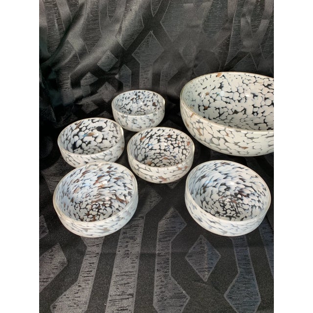 White 1960s Cenedese Murano Cased Glass Serving Bowl Set - 11 Pieces For Sale - Image 8 of 13