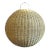 Outdoor Faux Rattan Globe Pendant Light 24" For Sale