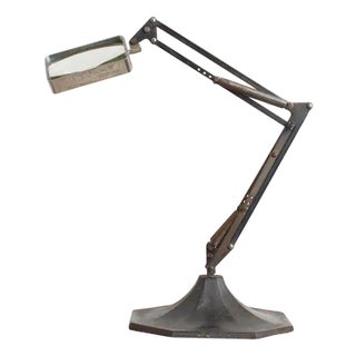Art Deco Style Anglepoise Table Magnifier by N&B Ltd., 1930s For Sale