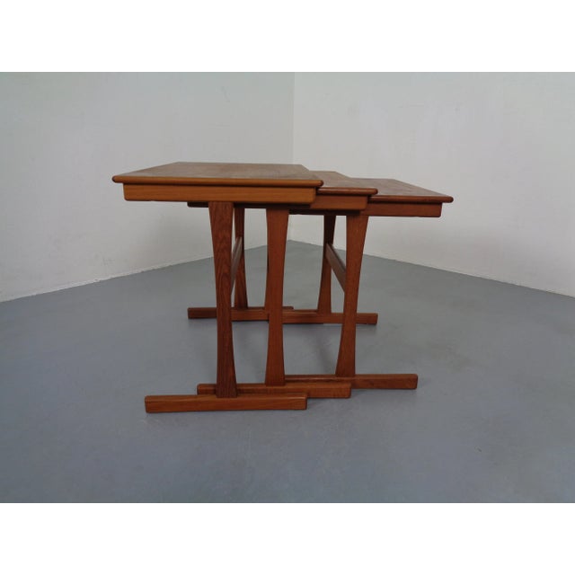Danish Teak Nesting Tables, 1960s, Set of 3 For Sale - Image 9 of 18