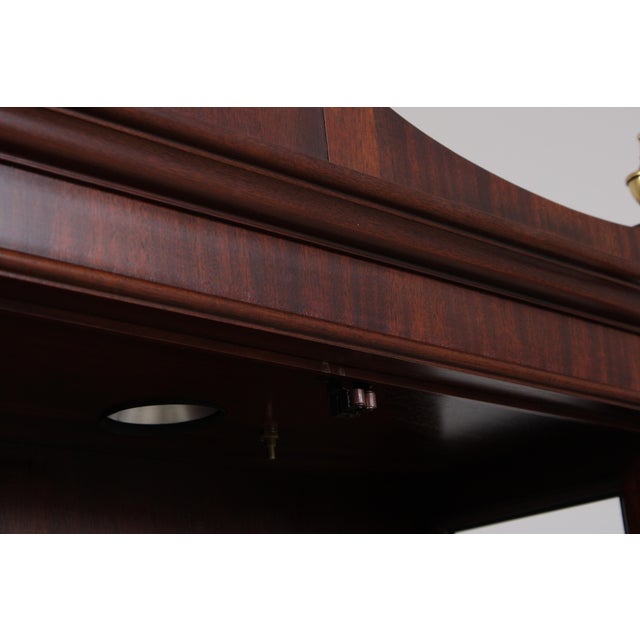 1980s Jasper Federal Mahogany Secretary Desk Bookcase For Sale - Image 5 of 17