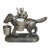 English Foxhound Condiment Set Silver- Plated Dog Table Caddy With Salt and Pepper Pots For Sale
