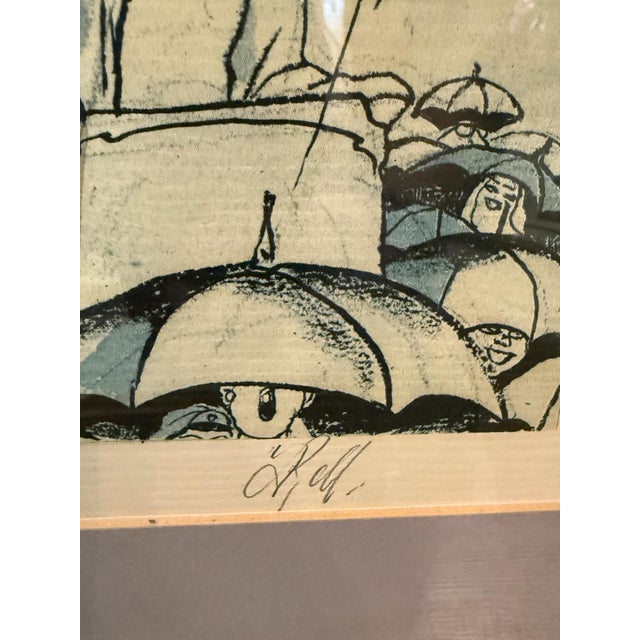 Mid-Century Modern 1974 Signed Kingdom of Music Wall Art For Sale - Image 3 of 9