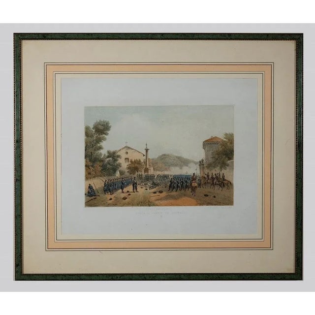 Ferdinando Perrin, Defense of Varese by Giuseppe Garibaldi, Lithograph, 1860 For Sale - Image 4 of 4