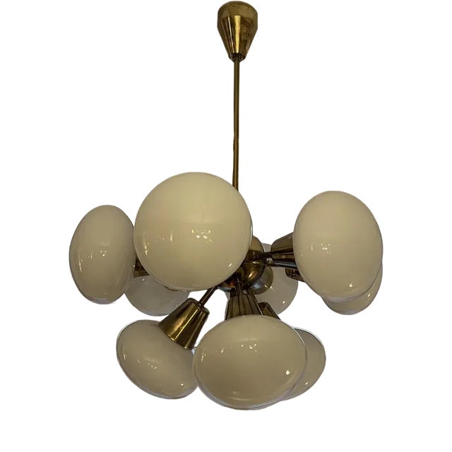 Vintage Bronze Chandelier Sputnik For Sale