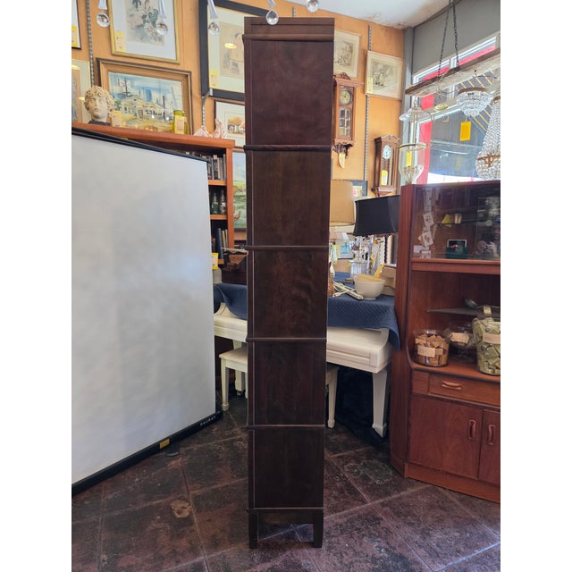 Antique Hale Lawyers Bookcase Barrister Bookcase 5 Stack Tall Walnut For Sale - Image 9 of 9