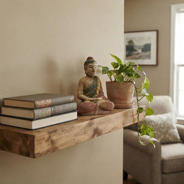 Chinese 9" Chinese Meditation Cross Legs Sitting Buddha Wood Statue For Sale - Image 3 of 8