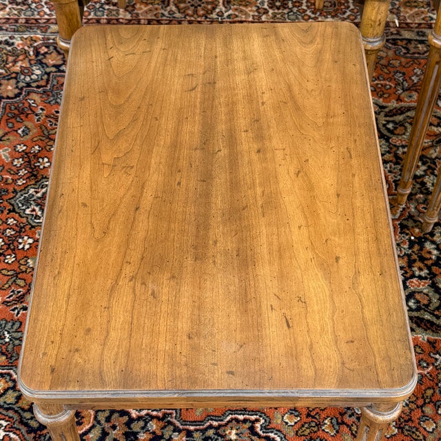 Heritage 1960s Heritage Furniture French Louis XVI Golden Walnut Nesting Side Tables - Set of 4 For Sale - Image 4 of 17