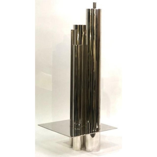 "Orgues” Silver Vase Designed by Jacques Sitoleux for Christolfe 1969 DIMENSIONS Height: 12-1/2 inches Width: 5-1/8 inches...