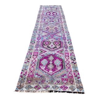 1960s Purple Distressed Herki Runner 2’7x10’ For Sale