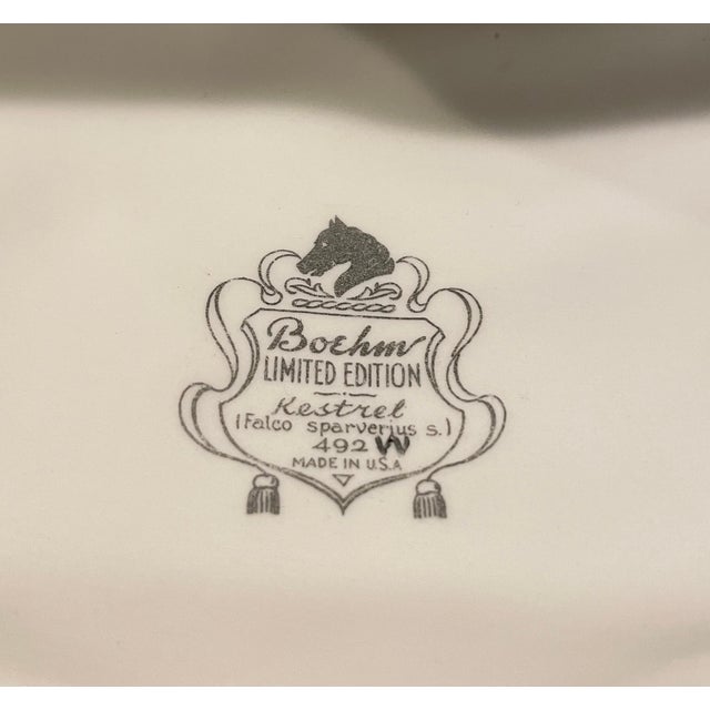 Ceramic Pair of Porcelain Birds of Prey by Boehm, Limited Edition For Sale - Image 7 of 10