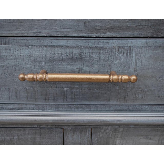 2020s Flora Rustic Modern Solid Wood Sideboard Console For Sale - Image 5 of 7
