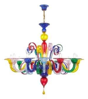 Twelve-Light Murano Chandelier by AZ Home