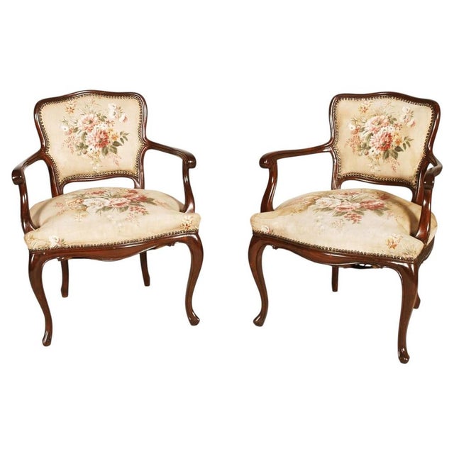 Antique Venetian Walnut Armchairs from Noble Residence, Italy, 1880, Set of 2 For Sale - Image 11 of 11