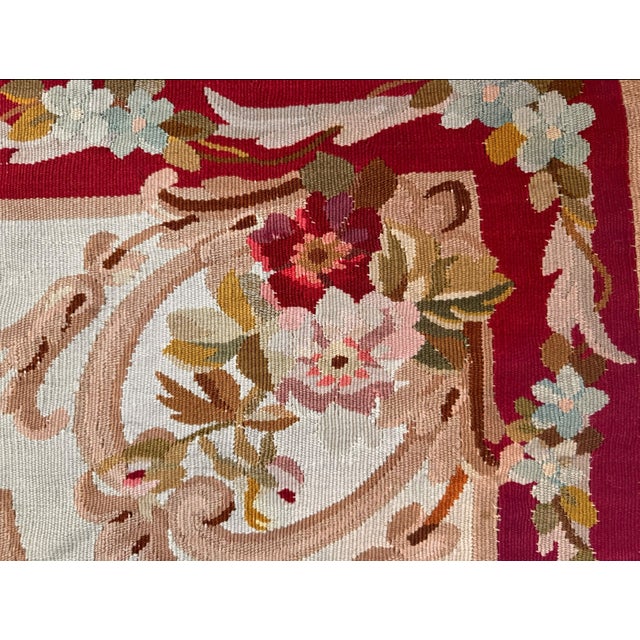 Neoclassical Elegance: A 19th-Century French Aubusson Tapestry For Sale - Image 12 of 15
