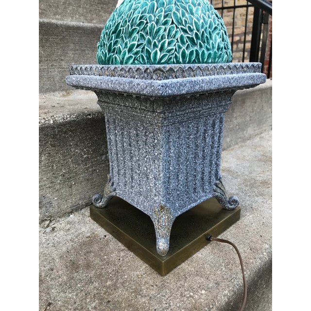 Green 1980s Vintage Chapman Topiary Planter Lamp For Sale - Image 8 of 13