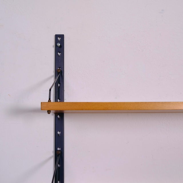 Scandinavian Wall-Mounted Bookcase, 1960s For Sale - Image 9 of 18