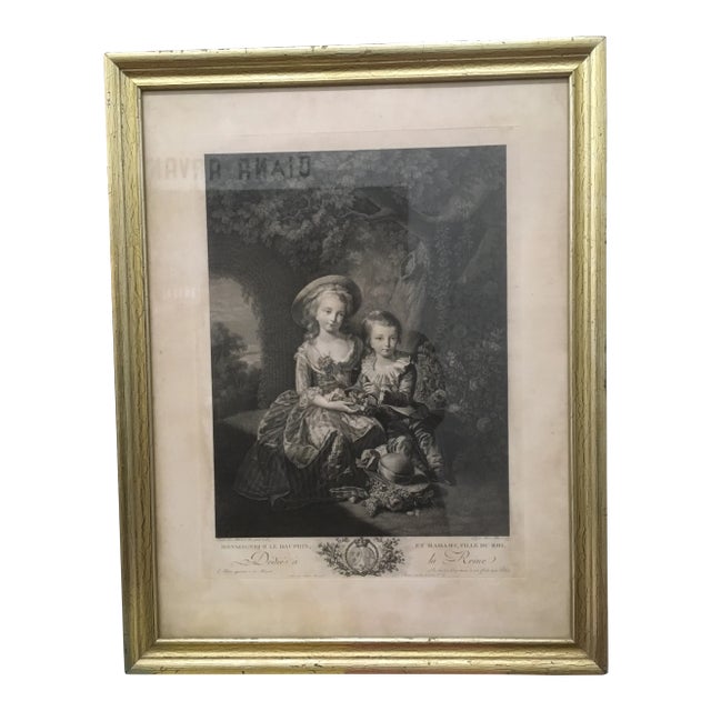 Vintage French Framed Print For Sale