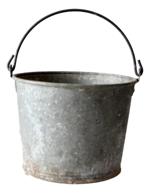 Vintage Galvanized Tin Bucket