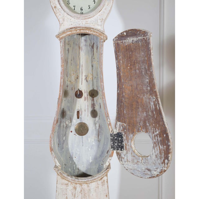 Rare 1820s Swedish Mora Clock with Original Paint and Mechanism For Sale - Image 13 of 16