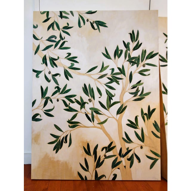 Original contemporary olive tree panels signed by artist Kate Tortland. Kate Tortland is a contemporary painter who works...