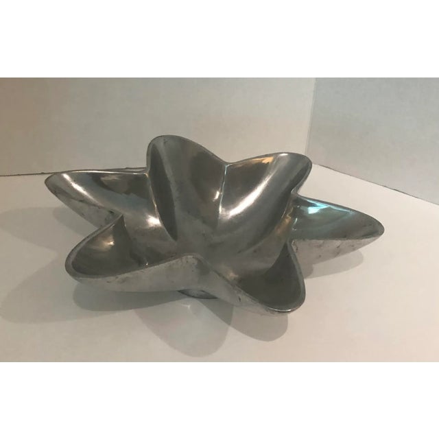 Modern Brushed Aluminum Christmas Center Table Bowl For Sale - Image 3 of 8