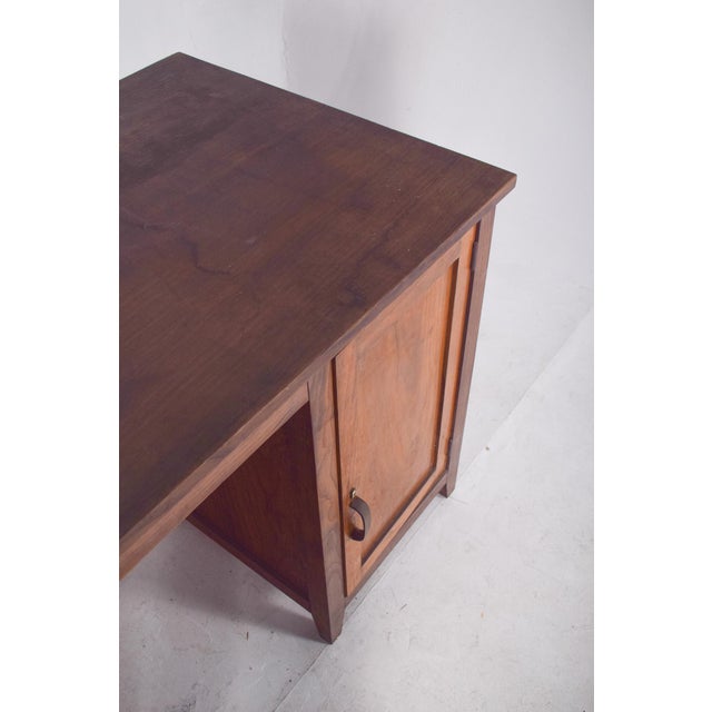 1950s Mid-Century Portuguese Desk in Oak from Olaio, 1950s For Sale - Image 5 of 13