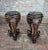 19th century Elephant Side Tables Carved Walnut -A pair Black Marble (Slate) top - circa 1890s Dimension 35.5" Height -...
