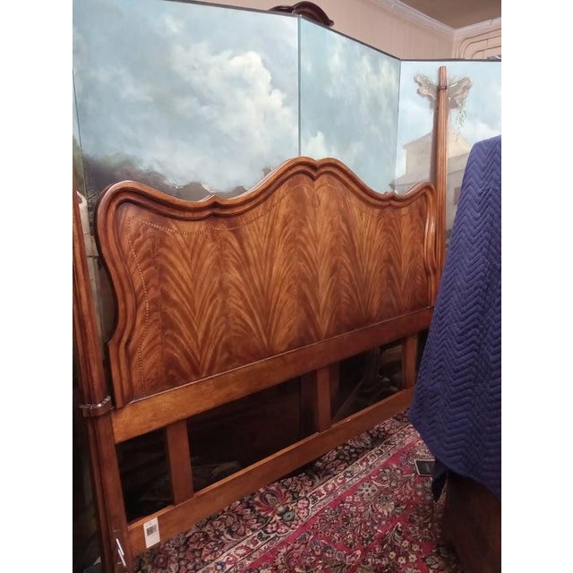 King Size Bed, Poster Bed, Attributed to Century Furniture For Sale - Image 4 of 16