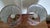 Pair of Vintage Green Globe Lamps With William Morris Shades For Sale - Image 9 of 10