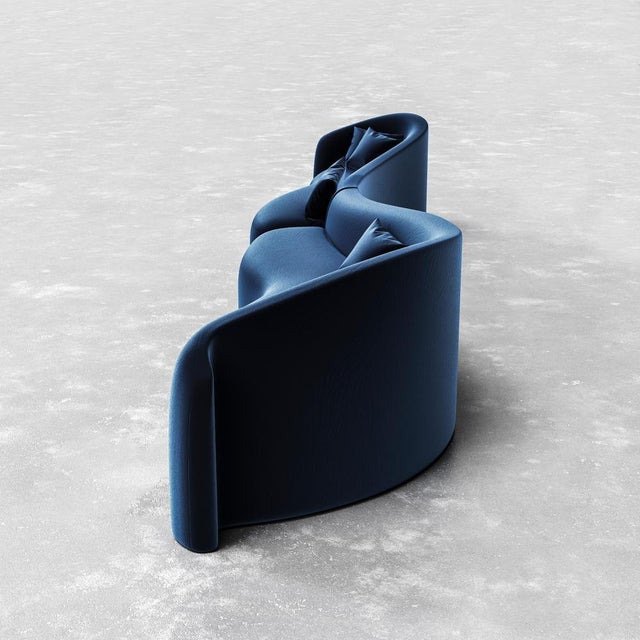 Not Yet Made - Made To Order Baïne Navy Sofa by Jérôme Bugara For Sale - Image 5 of 10