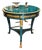 Grand French Louis XV Bottle Green Center Table With Gold Leaf & Bronze Ormolu Details For Sale
