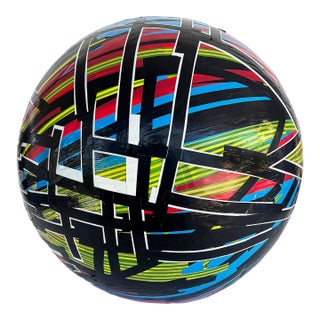 Very Large Self Balancing Abstract Taped Orb Sculpture by Pepe Lopez, 2007 For Sale