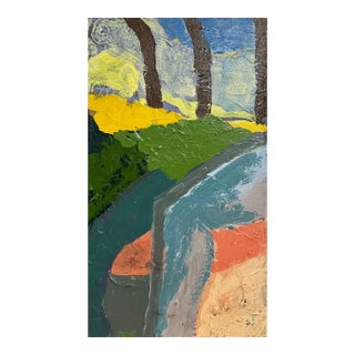 Edward Avedisian, Mod Abstract Expressionist Modernist Oil Painting Edward Avedisian Color Forms For Sale