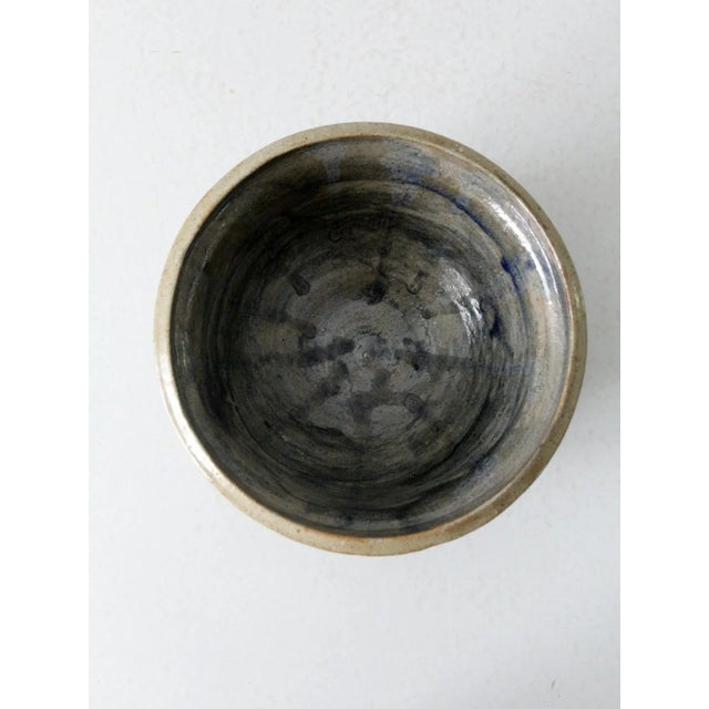 Taupe Vintage Studio Pottery Bowl For Sale - Image 8 of 9