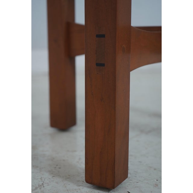 Brown Stickley Cherry Mission Style Granite Top Table For Sale - Image 8 of 14
