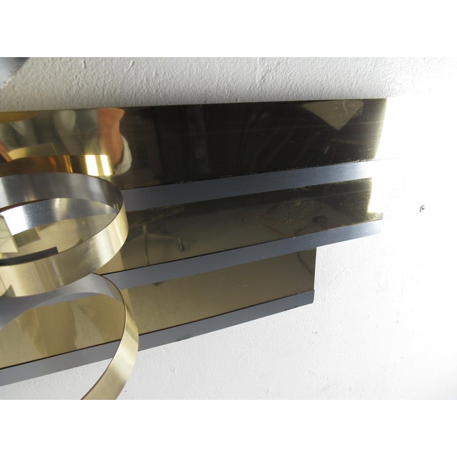 1980s Mid-Century Curtis Jere Metal Ribbon Wall Art For Sale - Image 9 of 12