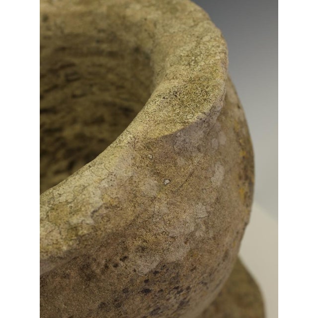 Early 18th Century Primitive Hand-Carved York Stone Garden Planter by Unknown for Unknown, 1750 For Sale - Image 10 of 14