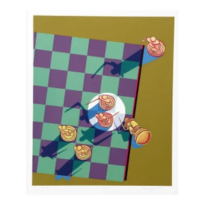 1970s "Knight Moves" Screen Print by Rita Simon (Atirnomis)