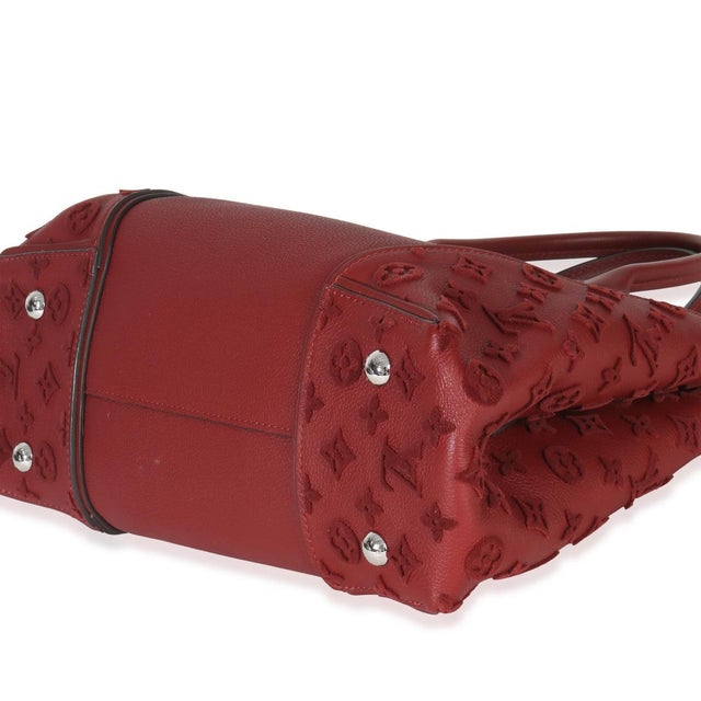 Animal Skin Red Tuffetage Veau Cachemire Tote W MM For Sale - Image 7 of 8