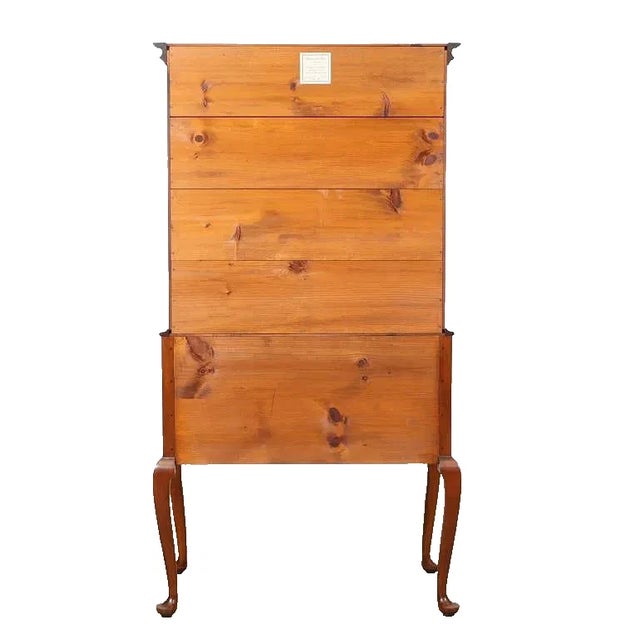 American Tiger Maple Highboy Benchmade by David LeFort of Hanover Massachusetts For Sale - Image 3 of 12