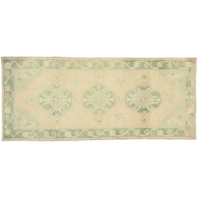 Vintage Turkish Oushak Rug Runner - 02'11 X 06'10 For Sale - Image 9 of 10