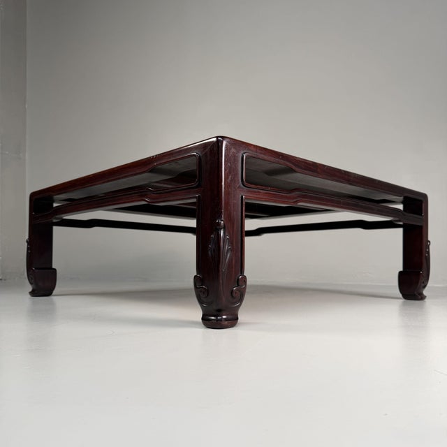 Mid-Century Modern Japanese Zataku Low Coffee Table, 1940s For Sale - Image 3 of 15