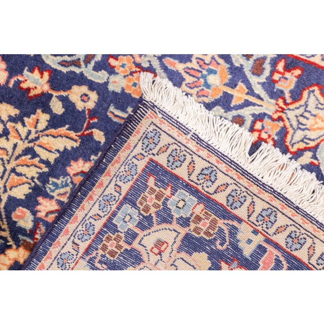 Semi-Antique Hand-Knotted Persian Kashan Rug 4'3" X 6'9" For Sale - Image 9 of 16