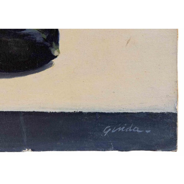 Gino Guida, Figs, Shells and Hills, Oil Painting, 1980s For Sale - Image 4 of 6