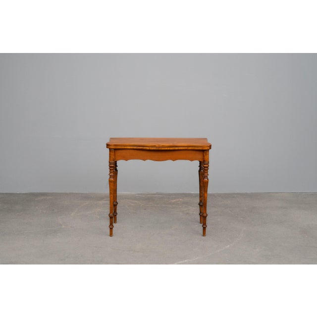 Biedermeier Gaming Table in Walnut, Mid-19th Century For Sale - Image 11 of 18