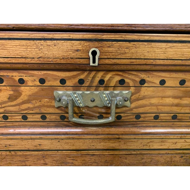 Late 19th Century Aesthetic Period Pitch Pine Chest of Drawers, 1870s For Sale - Image 5 of 14
