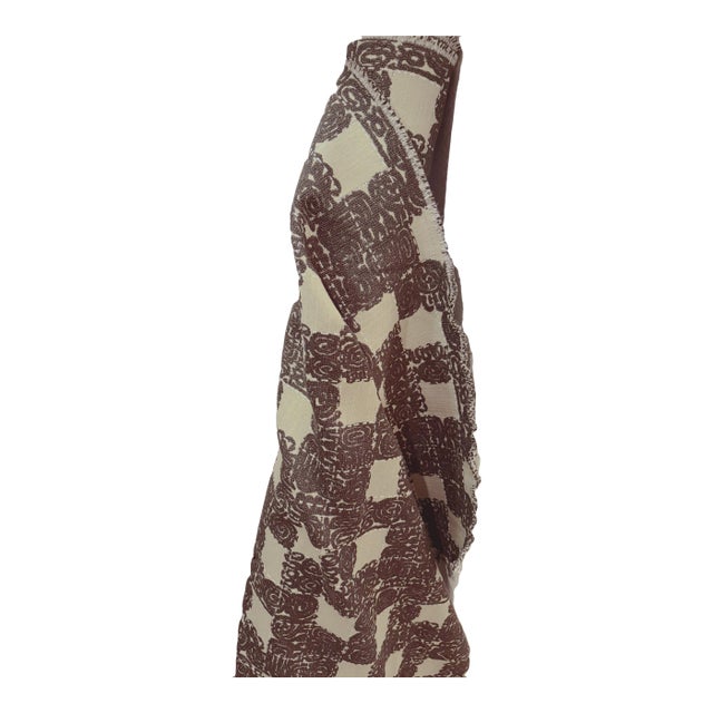 Designtex Valanka Fabric in Charcoal With Sage - 5-7/8 Yards For Sale