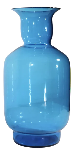 Large Blue Blenko Vase